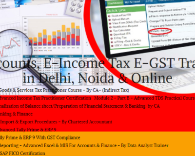 Accounting Course in Delhi, “Learn Direct Tax Code 2025” 110029, [ GST Update 2025] by SLA Accounting Institute